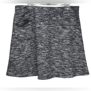 LOFT Women’s Sz L Black White Speckled Multi Colored A-Line Skirt NEW